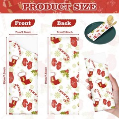 Roowest 100 Pcs Christmas Silverware Bags Disposable Utensil Cutlery Santa