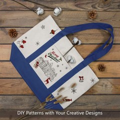 TOPDesign 1-Pack Canvas Tote Bag with an External Pocket, Reusable Grocery Sh…