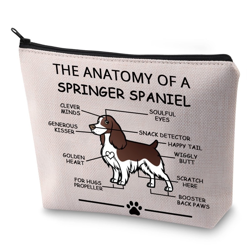 LEVLO Funny Springer Dog Lovers Gifts The Anatomy of A Spaniel