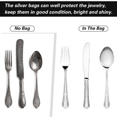 LEIFIDE 2 Pcs Large Size Silver Storage Bags 30″ x 24″, 17.7″ x 17.7″, Black