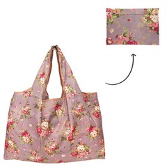 allydrew Large Foldable Tote Nylon Reusable Grocery Bags, 5 Pack, Assorted Flora