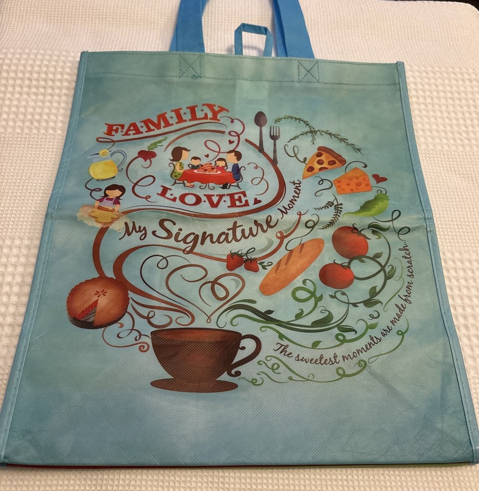 Safeway Signature Reusable Shopping Bag Tote Eco Family & Love NWOT