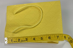 BED BATH & BEYOND Small Reusable TOTE BAG Yellow Polyvinyl Chloride 7.5/8×5.5/8