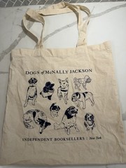 McNally Jackson Books Cotton Book Tote Bag 16″x15″ Dog Lover