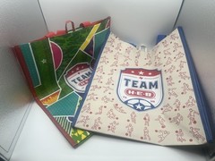Team Heb FIFA WC Reusable Tote Shopping Bags 15 x 13.5 Texas HEB Set of 2