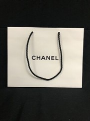 Authentic Chanel Reusable Shopping Paper Bag White Black 8″ x 10″ x 3″