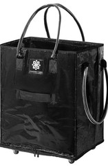 Grocery Bag Wheels Foldable Rolling Tote Zipper Closure Heavy-Duty, Eco-Friendly