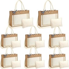 Burlap Tote Bags Bulk Gift Reusable Tote Grocery Shopping Jute Bag