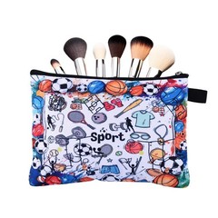 Sport Makeup Cosmetic Pouch Basketball Stuff Canva Toiletry Bag for Sports