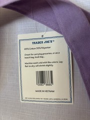 Trader Joe’s Limited Edition Purple Pink Reusable Tote Bag Grocery Shopping