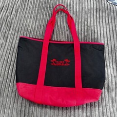 Trader Joe’s Large Reusable Insulated Grocery Cooler Tote Bag Black Red Freezer
