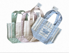 Limited edition Trader Joe’s Striped Mini Canvas Tote Bags set of 4