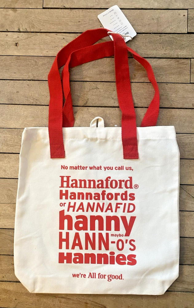 Hannaford Shopping Cloth Tote Bag Supermarket New England Phrases Maine Reusable