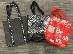 A Mix Of Lululemon Small & Large Reusable Shopping Bags Set of 5