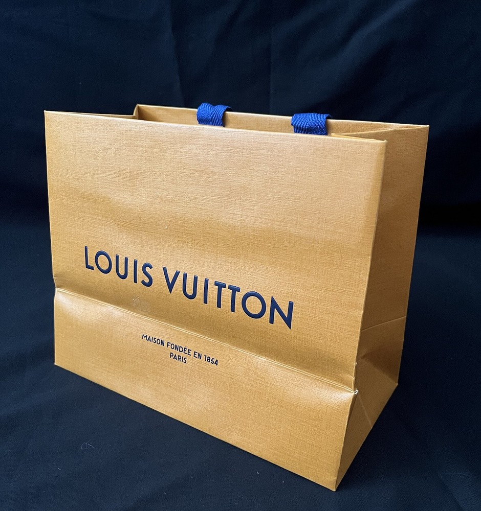 Authentic Louis Vuitton Reusable Paper Shopping Bag Orange 7″ x 8.5″ x 4.5″