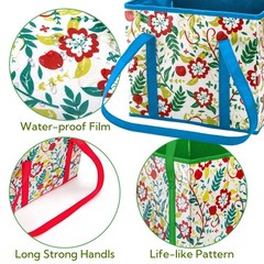 4 PCS 50 Lbs Heavy Duty Foldable Reusable Grocery Shopping Tote Bags Box