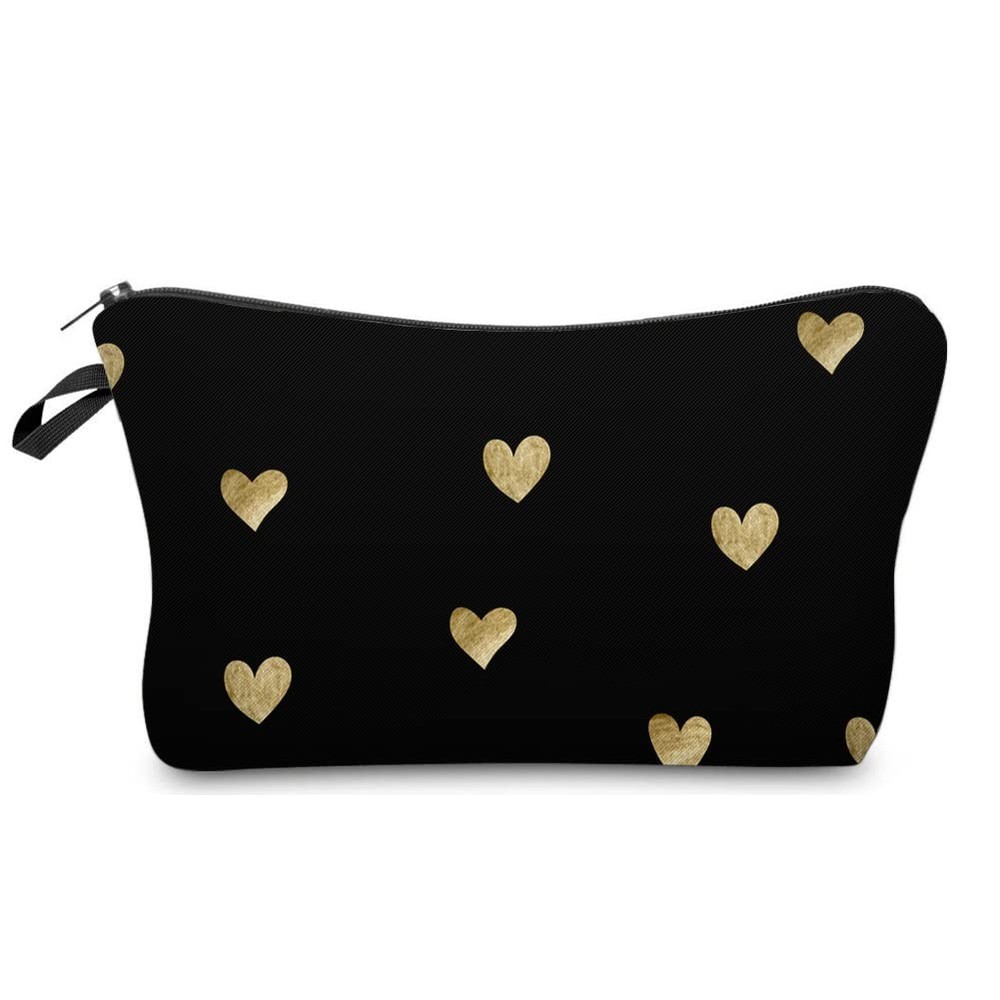 Deanfun Makeup Case Small, Cosmetic Zipper Bag Waterproof for Heart D2-51356