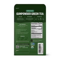 FGO Organic Gunpowder Green Tea, Loose Leaf, 453g Bulk 1 Pound (Pack of 1)