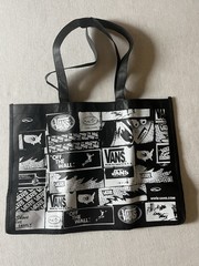 Vans Off The Wall Reusable Large Black/White Design Shopping Tote Bag Skate NWT