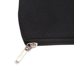 Augbunny 100% Cotton 12oz Canvas Zipper Cosmetic Makeup Jewlery Pouch Black