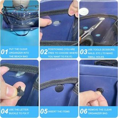 Mity rain Clear Bag Organizer for Bogg Bag, Insert White