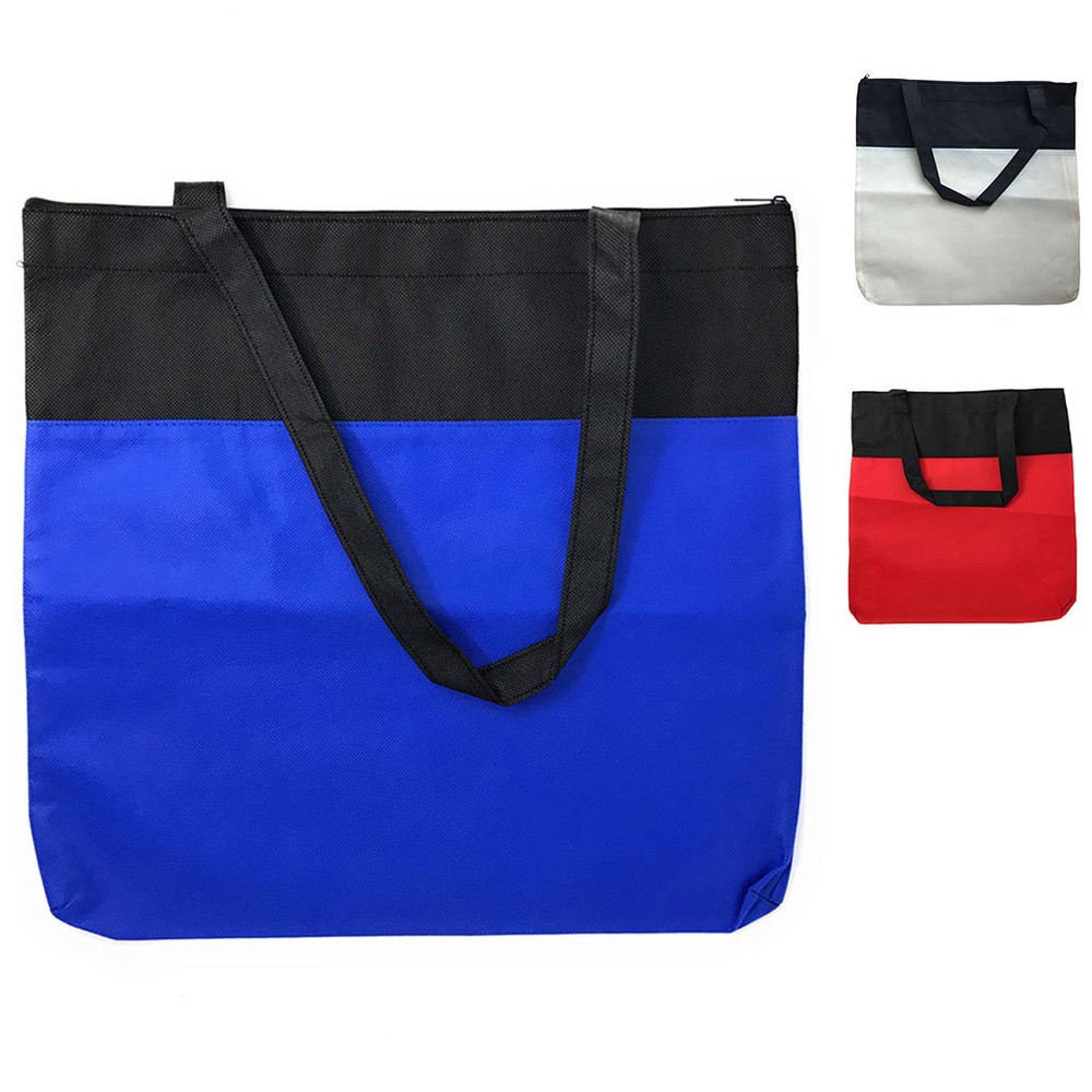 Large Reusable Grocery Shopping Totes Bags with Zipper Travel Sports Gym 16×15