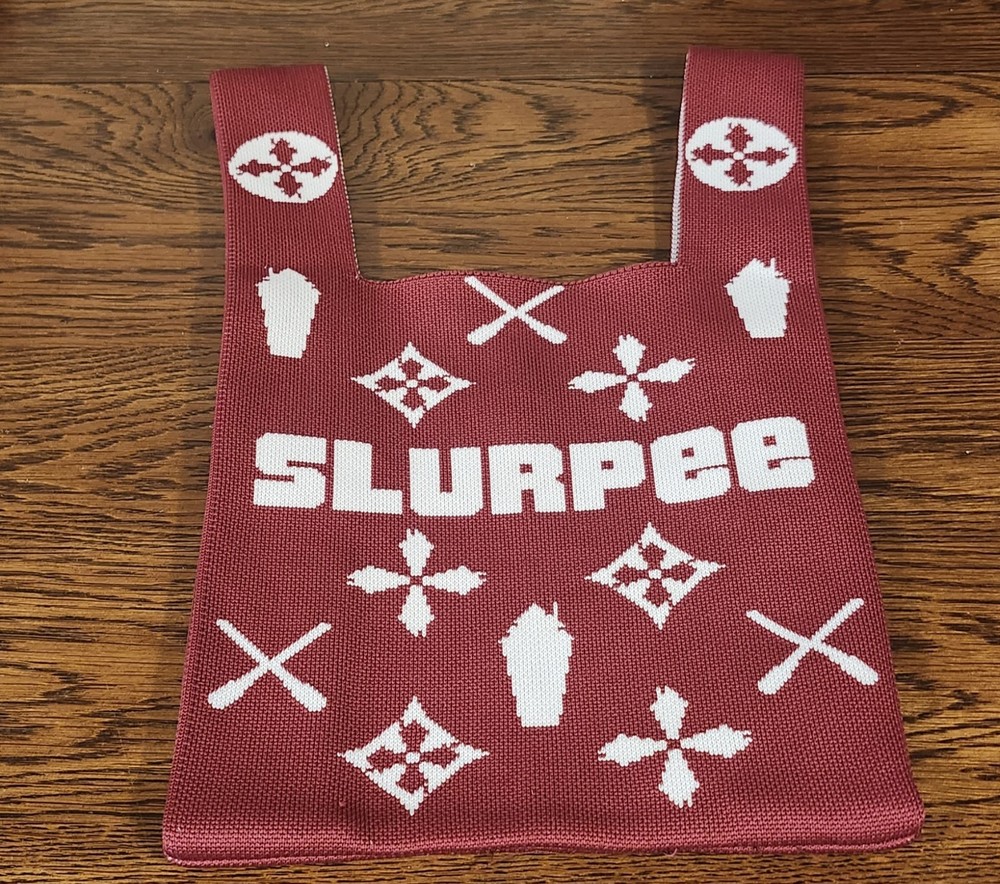 Rare 7-11 Slurpee Knit Bag Advertisement Promo 7 Eleven Reusable Shopping Tote