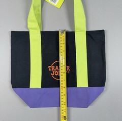 Limited Trader Joe’s Mini Halloween Black Green Purple Canvas Tote Bag