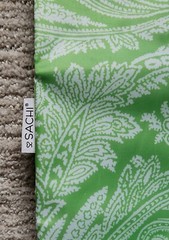 NEW SACHI green paisley insulated foldable tote market/lunch bag, zippered pouch