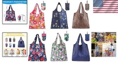 Extra Large Foldable Reusable Shopping Bags Washable Polyester Pocket