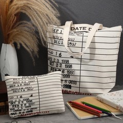 2 Pcs Graduation Librarian Gifts for Vintage Library Due Date Book Tote Bag a…