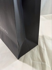 Gucci Paper Reusable Shopping Bag Rope Handle Black Large 15″ x 9 “x5,5”