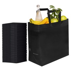 Simply Cool Reusable Grocery Bags Eco-Friendly Shopping Bags 12.6″x6.3″x11.8″…
