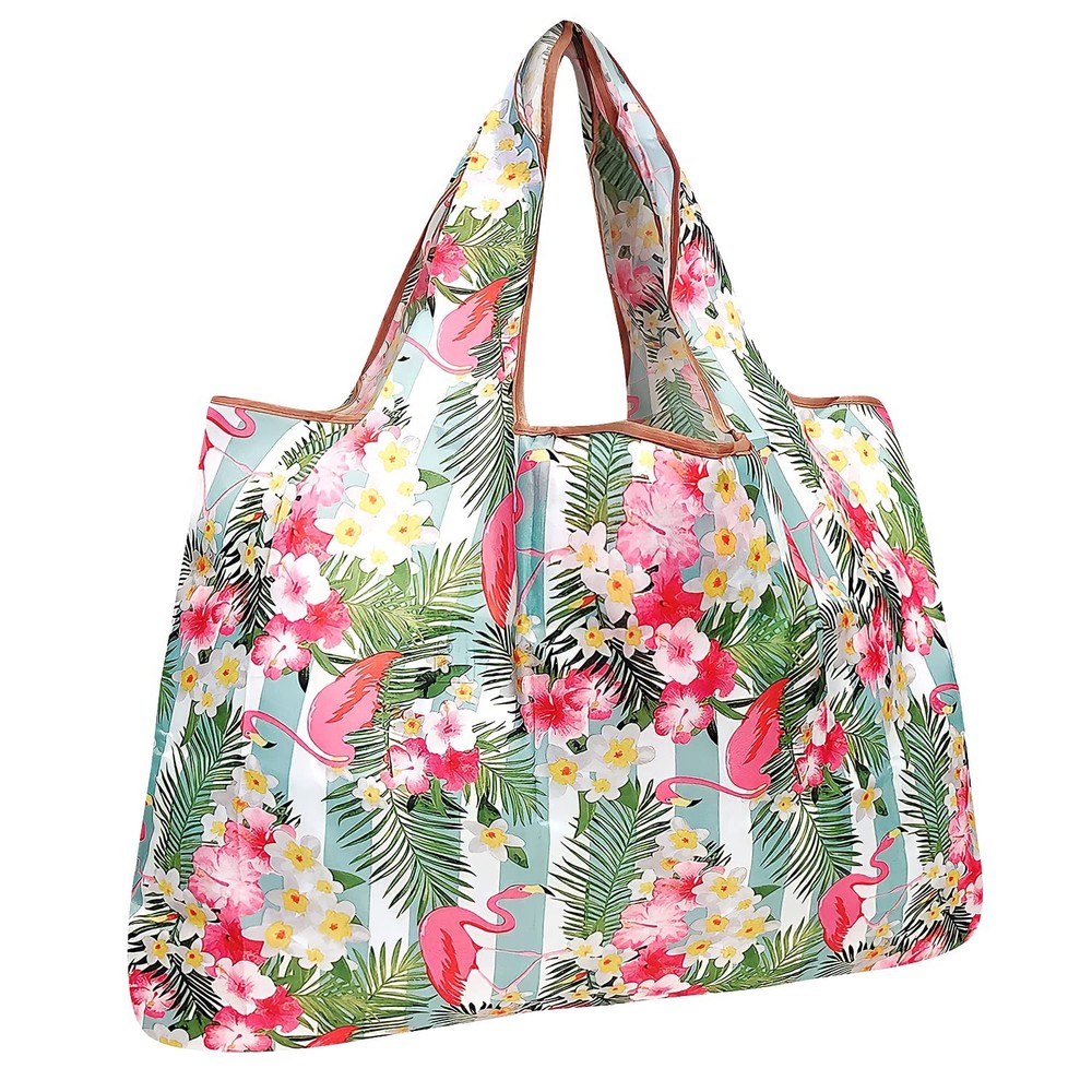 Large Foldable Nylon Reusable Grocery Bags for Shopping Travel Storage