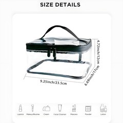 TotePrint TSA Approved Rectangle Clear Travel Toiletry Bags for