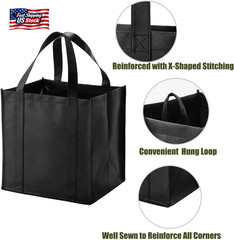 NERUB Set of 10 Reusable Grocery Bags Heavy Duty Shopping Bags Large Grocery Tot