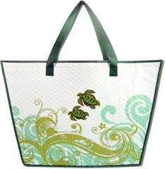 Hawaiian insulated Cooler Lunch Eco Tote Shopping Bag Hot Cold Hawaii Honu Waves