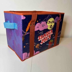 LOT 2x — Trader Joe’s Stand-Up Collapsable Grocery Tote Bag Box Car Storage NWT!
