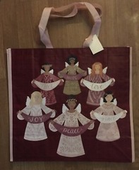 HOLIDAY ANGELS~Xmas PEACE~LOVE~HOPE~Reusable LargeShopping Bag~EcoTote Marshalls