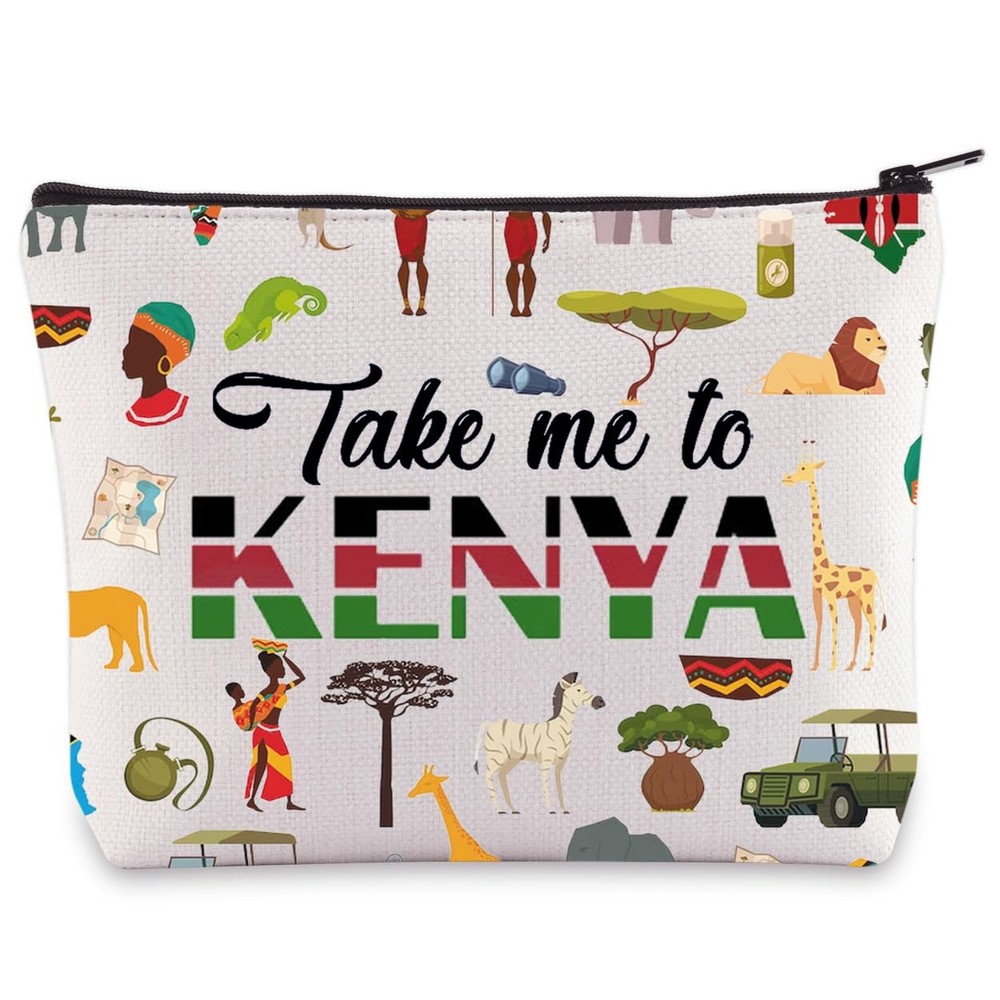 LEVLO Kenya Travel Cosmetic Bag Souvenir Gift Take Me To