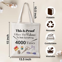 Cross Stitch Project Canvas Tote Bag Sewing Gifts for Women, Cross Stitch Sup…