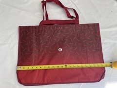 NEW Lululemon Reusable Tote Shopping Bag Large Red 21.5″ x 14″ x 8″ Recycable
