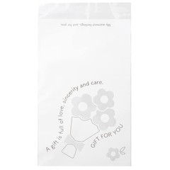 HEADS SIT-TO2 White OPP Gift Bags 15 x 23 + 3 cm Made in Japan Silhouette