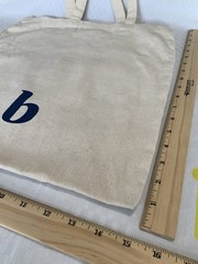 Brooklinen Unisex Tote Bag Grocery Travel Beige Logo 100% Cotton