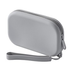 JOVAKIT Small Portable Silicone Makeup Bag for Women, Travel Dark Grey