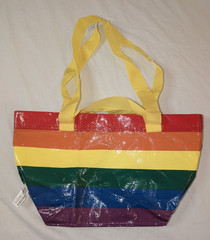 IKEA Rainbow Mini Tote Shopper Bag w/ Double Handles- Lot of 3
