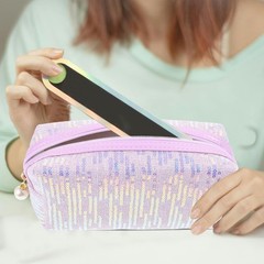 CALLARON Glitter Makeup Bag – 8inch Portable 21.00X10.00X6.50CM, Purple