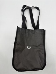 Lululemon Reusable Shopping Small Tote Bag Handle – Black & White Logo.