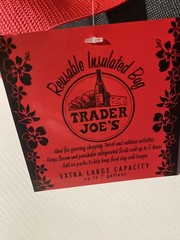 Trader Joe’s Insulated Reusable Shopping Bag Extra Large 7 Gallon Black &