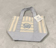 Pack of 4 Trader Joe’s Striped Mini Canvas Reusable Tote Bag Multicolor 10×13